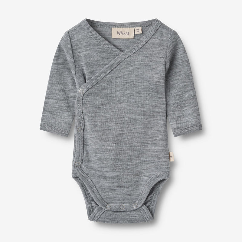 Wheat Wool Wolle Wickelbody Willow Underwear/Bodies 0224 melange grey
