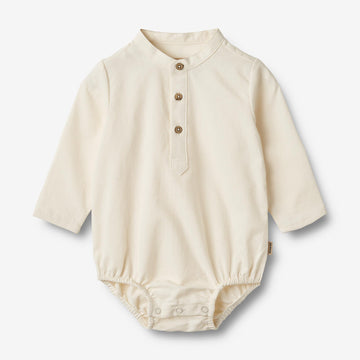 Wheat Main Langärmliges Strampler-Shirt Victor Suit 3129 eggshell 