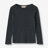 Wheat SMU Langärmliges T-Shirt aus Wolle Alfie Jersey Tops and T-Shirts 1432 navy