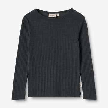 Wheat SMU Langärmliges T-Shirt aus Wolle Alfie Jersey Tops and T-Shirts 1432 navy
