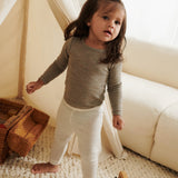 Wheat Wool Langärmliges T-Shirt aus Wolle Alfie Jersey Tops and T-Shirts 3204 khaki melange