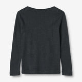 Wheat Wool Langärmliges T-Shirt aus Wolle Alfie Jersey Tops and T-Shirts 1432 navy