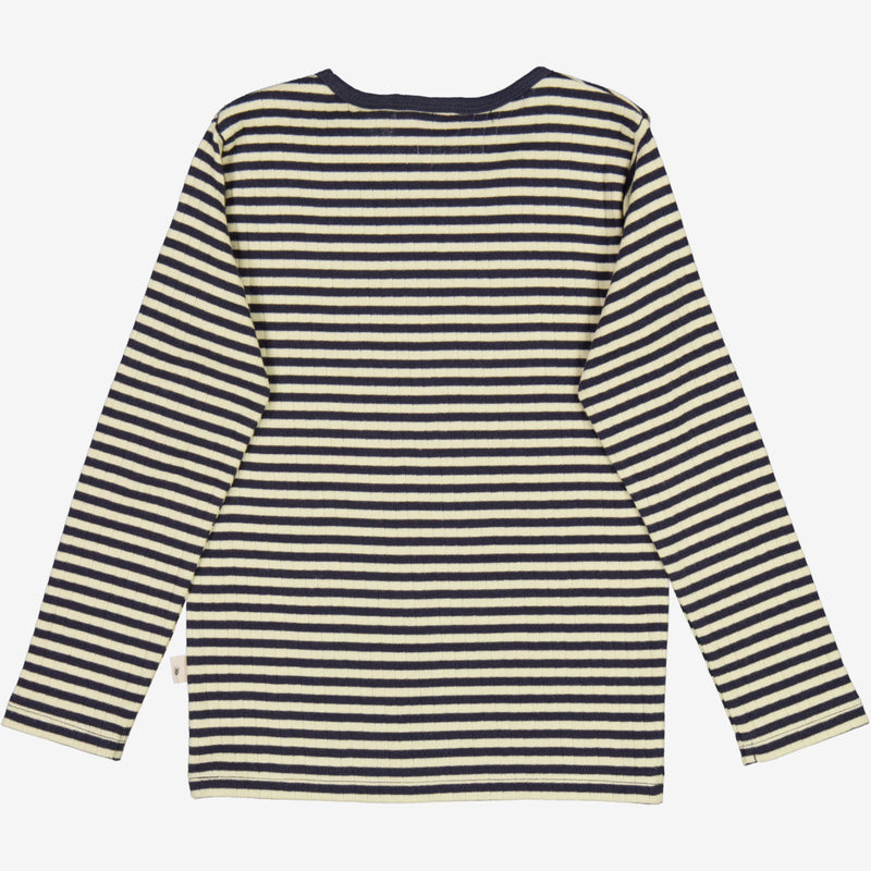 Wheat Main  Langärmliges, gestreiftes T-Shirt Jersey Tops and T-Shirts 1387 midnight stripe