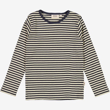 Wheat Main  Langärmliges, gestreiftes T-Shirt Jersey Tops and T-Shirts 1387 midnight stripe