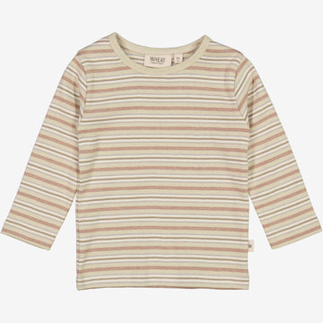 Wheat Main  Langärmliges, gestreiftes T-Shirt | Baby Jersey Tops and T-Shirts 1229 dusty stripe