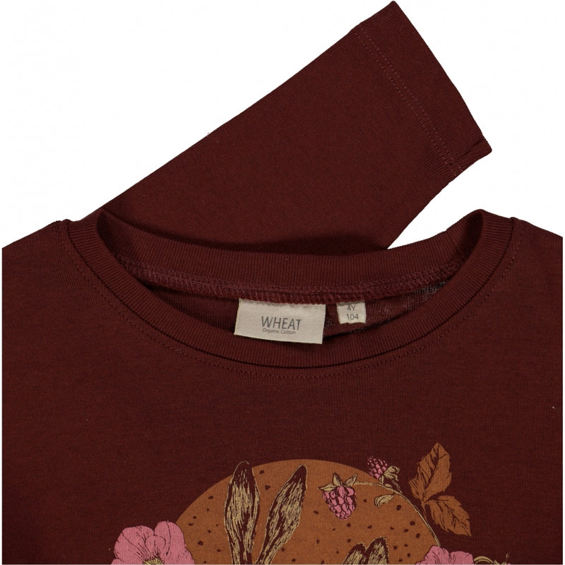 Wheat Main Langarmshirt Hasen Liebe Jersey Tops and T-Shirts 2750 maroon