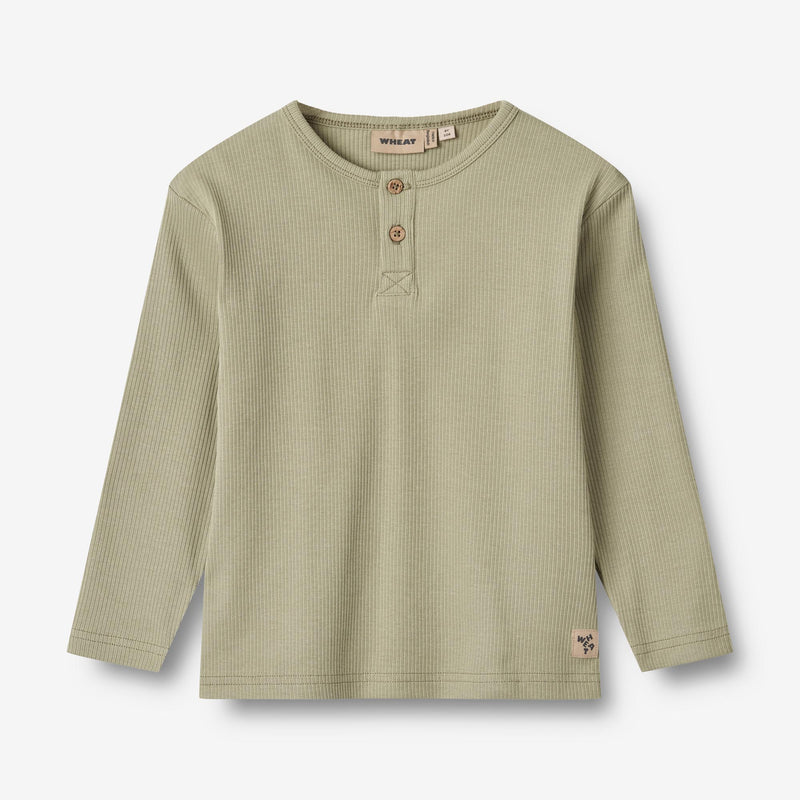 Wheat Main Langarmshirt Morris Jersey Tops and T-Shirts 1145 green tea
