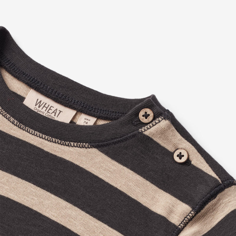 Wheat Main  Langarmshirt Nohr | Baby Jersey Tops and T-Shirts 9209 dark stripe