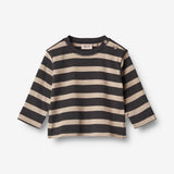 Wheat Main  Langarmshirt Nohr | Baby Jersey Tops and T-Shirts 9209 dark stripe