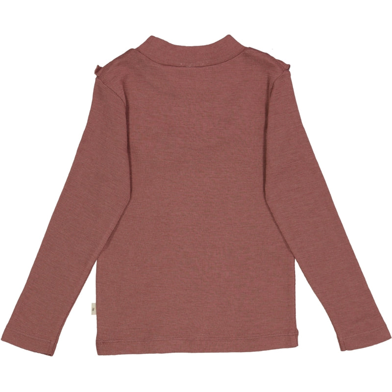 Wheat Wool Langarmshirt Rüschen Wolle Jersey Tops and T-Shirts 2110 rose brown