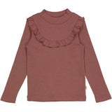 Wheat Wool Langarmshirt Rüschen Wolle Jersey Tops and T-Shirts 2110 rose brown