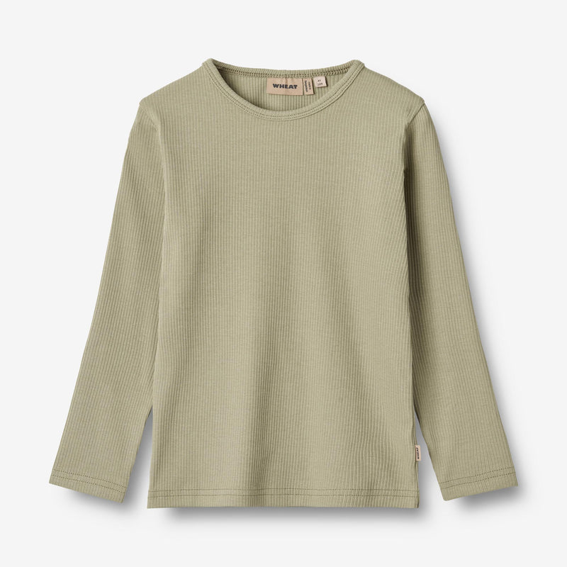 Wheat Main Langarmshirt Stig Jersey Tops and T-Shirts 1145 green tea