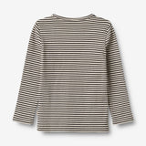 Wheat Main Langarmshirt Stig Jersey Tops and T-Shirts 0040 black stripe