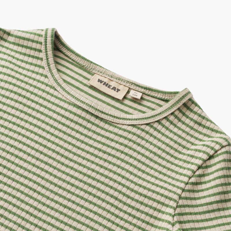 Wheat Main Langarmshirt Stig Jersey Tops and T-Shirts 1142 elm green stripe