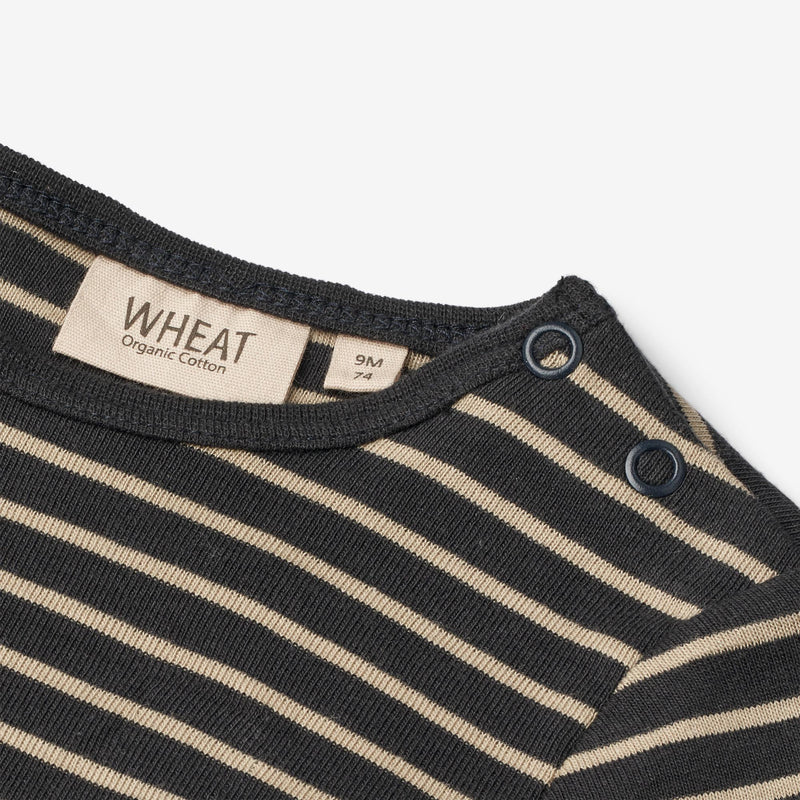 Wheat Main  Langarmshirt Stig | Baby Jersey Tops and T-Shirts 1433 navy stripe