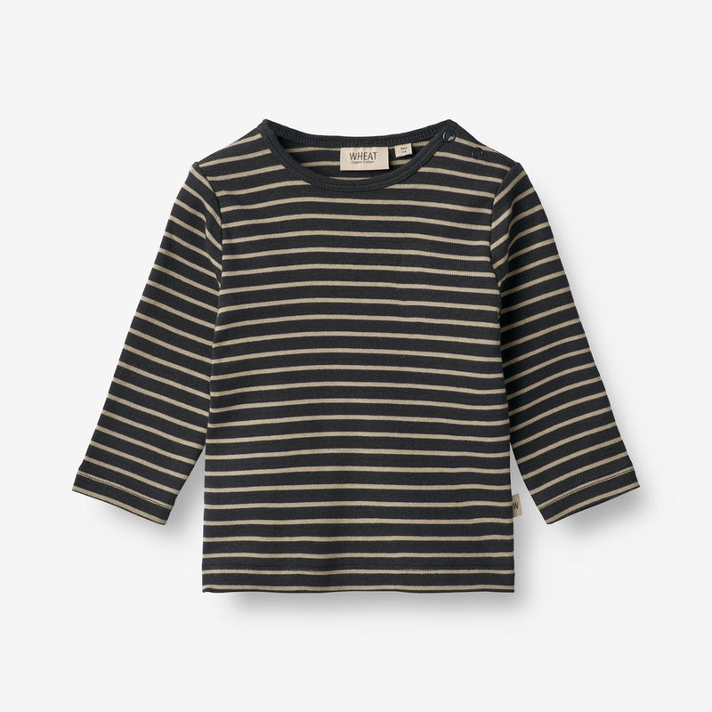 Wheat Main  Langarmshirt Stig | Baby Jersey Tops and T-Shirts 1433 navy stripe