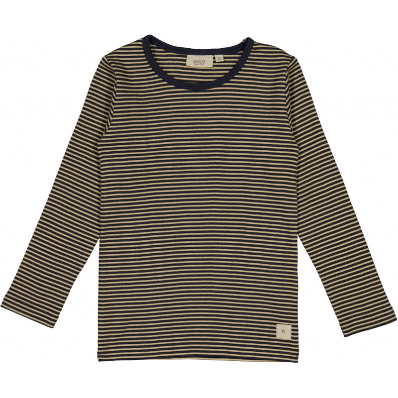 Wheat Main Langarmshirt Streifen Jersey Tops and T-Shirts 1378 midnight blue