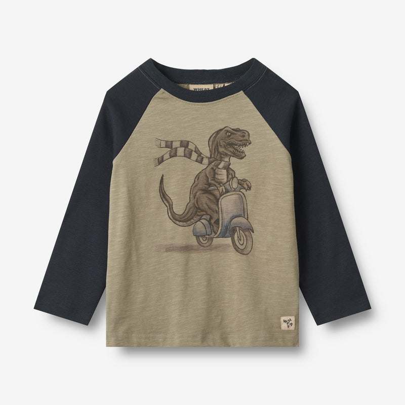 Wheat Main Langarmshirt Torbjørn Jersey Tops and T-Shirts 1137 dry sage