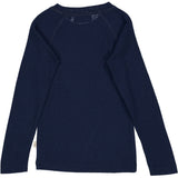 Wheat Wool Langarmshirt Wolle Jersey Tops and T-Shirts 1432 navy