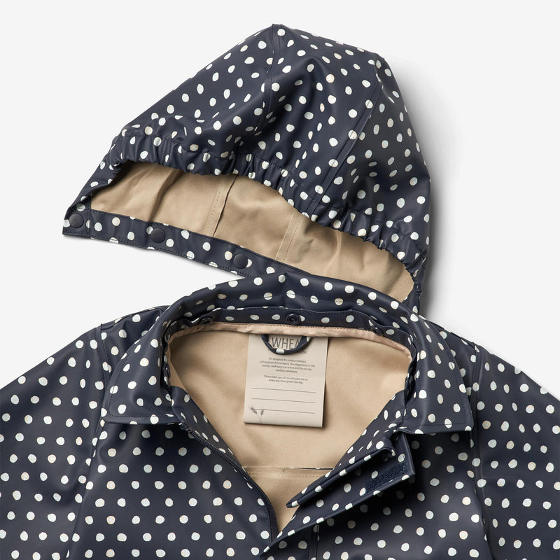 Wheat Outerwear  Lange Regenjacke Finley Rainwear 1071 ink dots