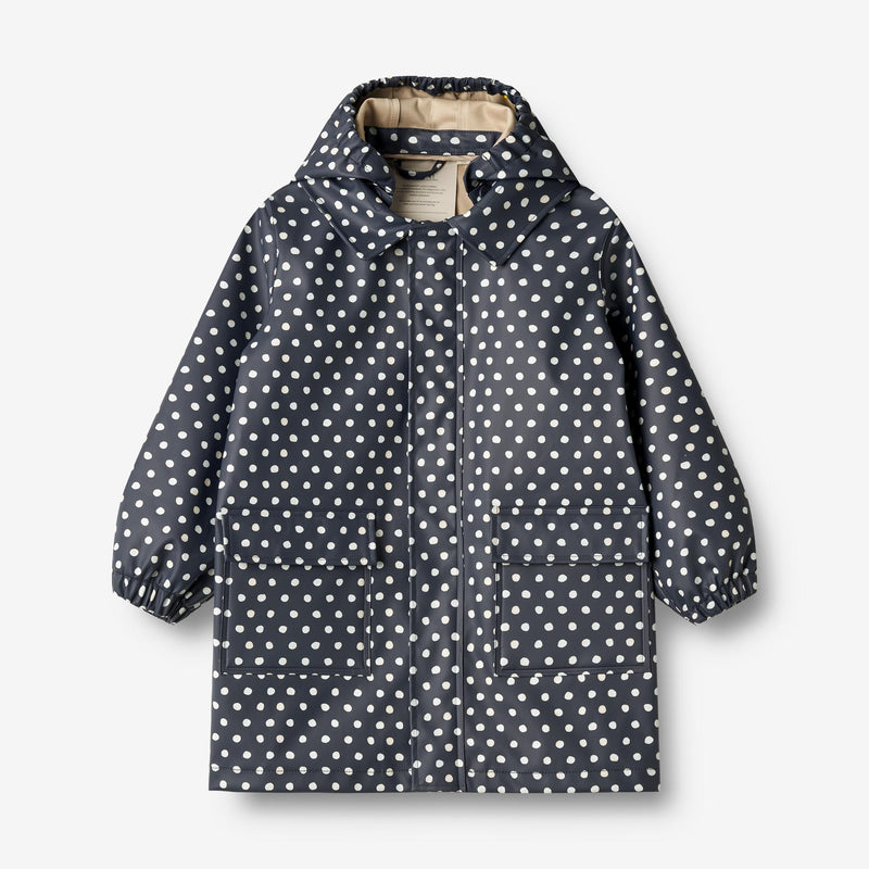 Wheat Outerwear  Lange Regenjacke Finley Rainwear 1071 ink dots