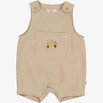 Wheat Main  Latzhose Elif mit Stickerei | Baby Suit 3097 dark sand 