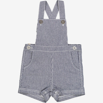 Wheat Main  Latzhose Erik | Baby Suit 1197 navy denim stripe