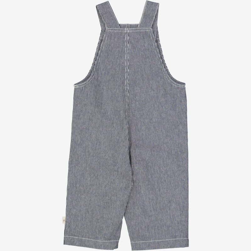 Wheat Main  Latzhose Issey | Baby Trousers 1197 navy denim stripe