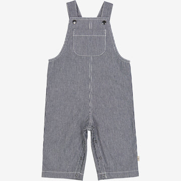 Wheat Main  Latzhose Issey | Baby Trousers 1197 navy denim stripe