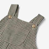 Wheat Main  Latzhose Issey | Baby Trousers 0030 black coal stripe