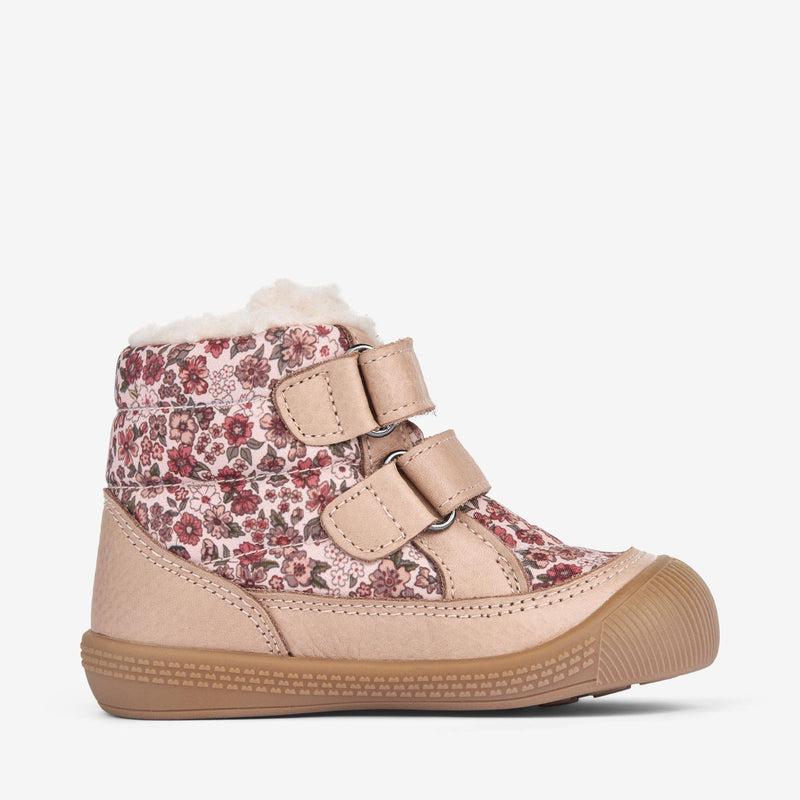 Wheat Footwear Lauflern-Stiefel Daxi Wolle Print | Baby Prewalkers 2036 rose dust flowers