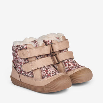 Wheat Footwear Lauflern-Stiefel Daxi Wolle Print | Baby Prewalkers 2036 rose dust flowers