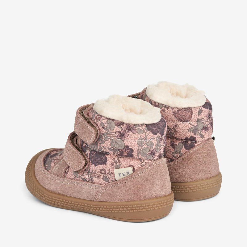 Wheat Footwear Lauflern-Stiefel Daxi Wolle Print | Baby Prewalkers 2163 dusty rouge 