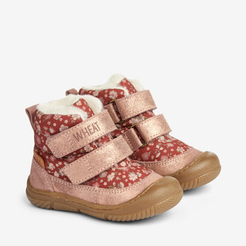 Wheat Footwear Lauflernschuh Dowi Klett Tex | Baby Prewalkers 2077 red flowers
