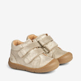 Wheat Footwear Lauflernschuh Ivalo Klett glitzernd | Baby Prewalkers 0171 grey