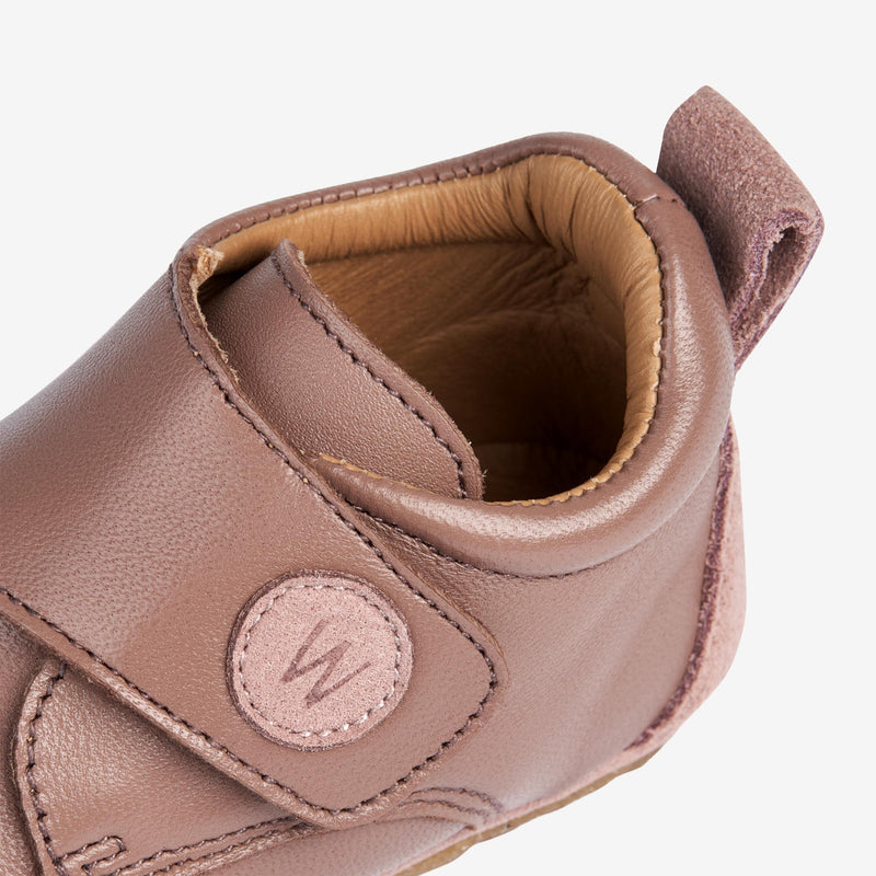 Wheat Footwear Leder-Hausschuh Dakota | Baby Indoor Shoes 2163 dusty rouge 