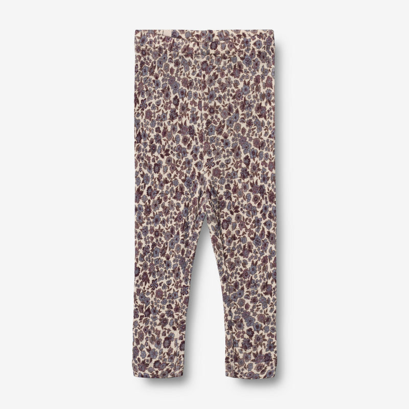 Wheat Wool  Leggings aus Merinowolle | Baby Leggings 1493 purple flowers