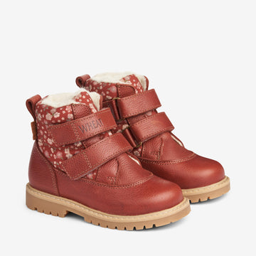 Wheat Footwear Moon Klett Tex Print Winter Footwear 2072 red