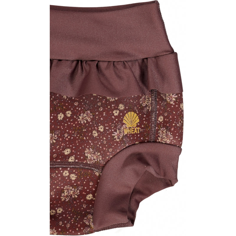 Wheat Main Neopren Badehose mit Rüschen Swimwear 2753 maroon flowers