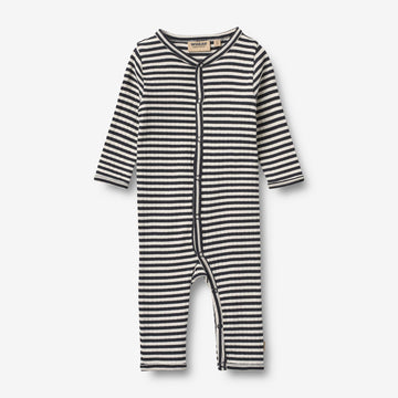 Wheat Main Overall ohne Füße Dusty Jumpsuit 9432 navy rib stripe