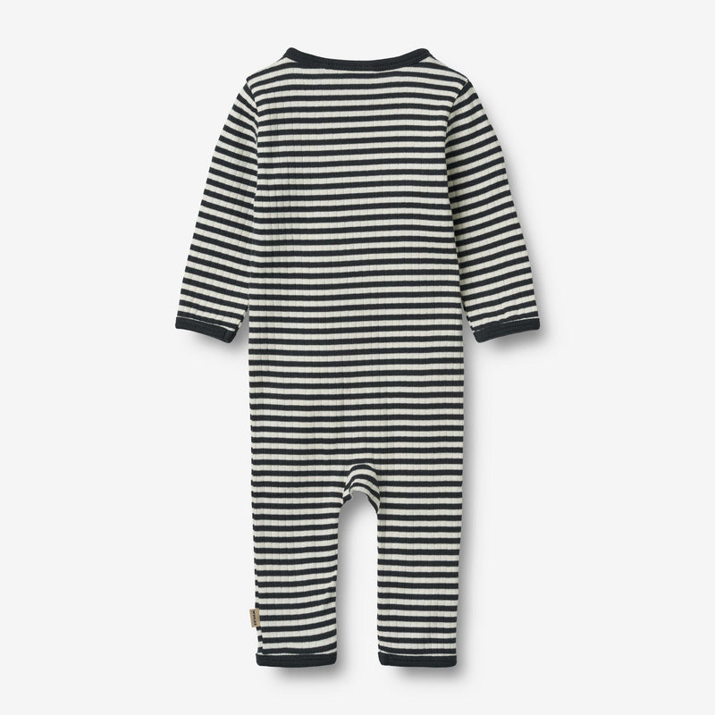 Wheat Main Overall L/S Dusty Jumpsuit 9433 navy sea stripe