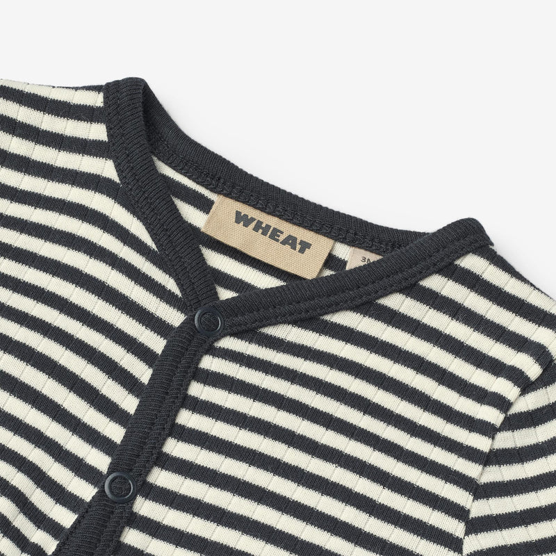 Wheat Main Overall L/S Dusty Jumpsuit 9433 navy sea stripe