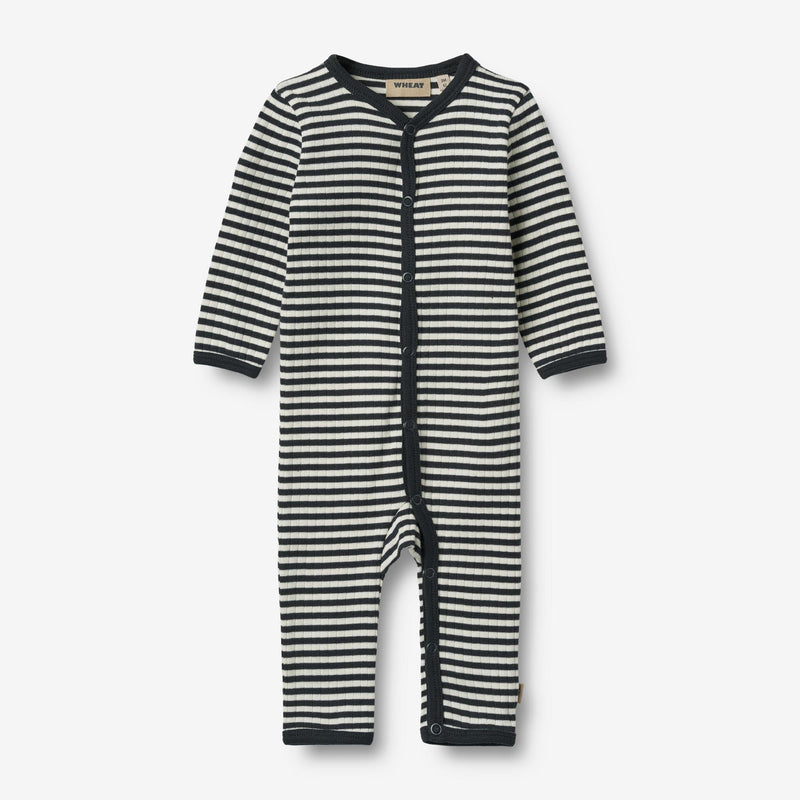 Wheat Main Overall L/S Dusty Jumpsuit 9433 navy sea stripe