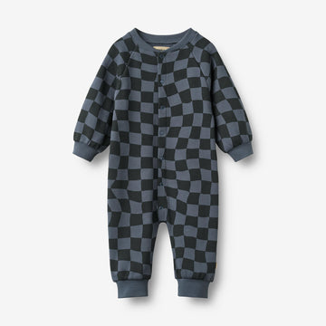 Wheat Main Overall L/S Lilo Jumpsuit 1311 navy blue check