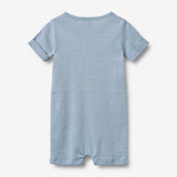 Wheat Main Kurzarm Overall Alfred Jumpsuit 9641 faded blue stripe
