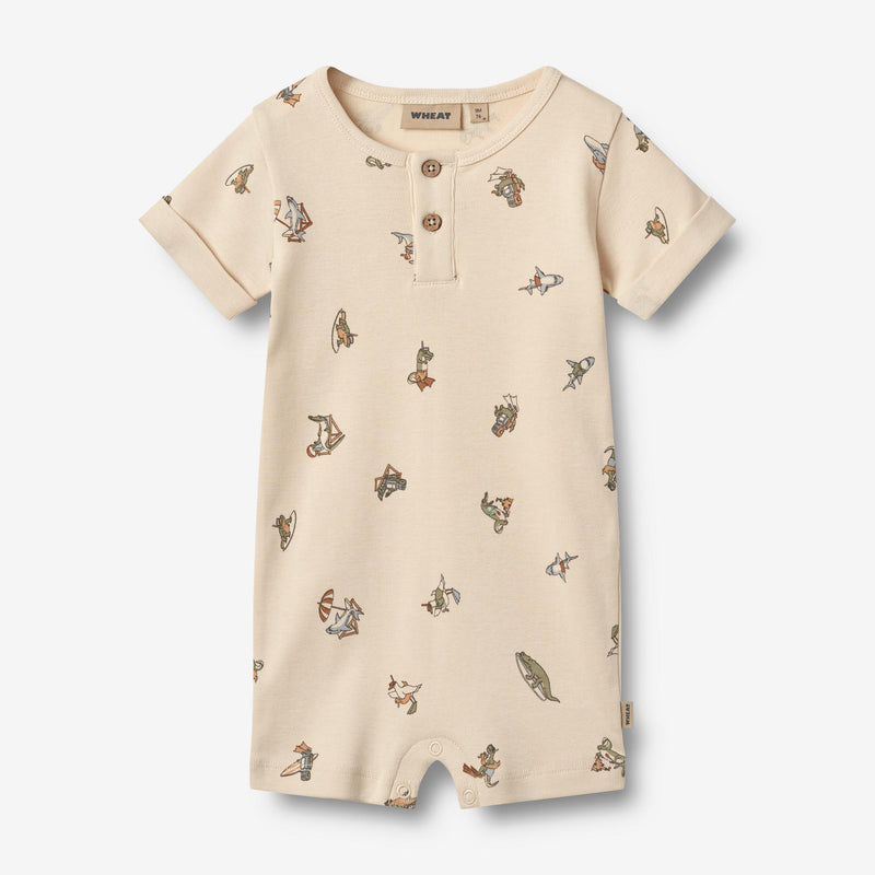 Wheat Main Overall S/S Alfred Jumpsuit 9413 beach friends