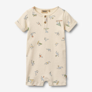 Wheat Main Overall S/S Alfred Jumpsuit 9669 whale friends