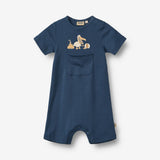 Wheat Main Overall S/S Per Jumpsuit 1042 blue waves