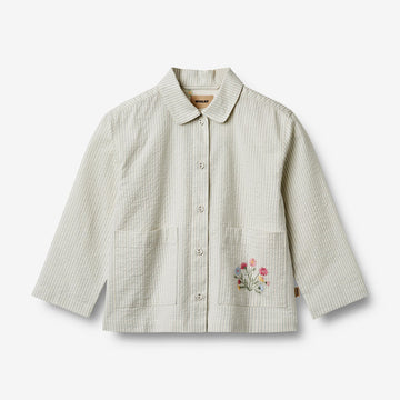 Wheat Main Overshirt-Stickerei Ghita Shirts and Blouses 9444 summer blue stripe