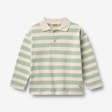 Wheat Main Polohemd L/S Fred Blouse 9647 mint stripe